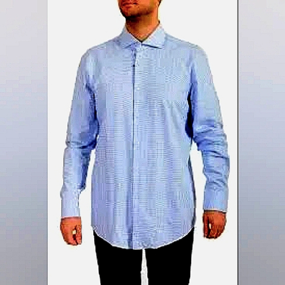 HUGO BOSS Slim Fit Dress Shirt--16/34-Royal Blue